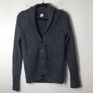 J. Crew Dark Gray Women's Cardigan wool mohair grey classic knit feminine